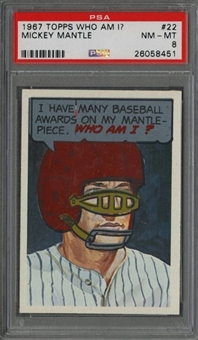 1967 Topps "Who Am I?" #22 Mickey Mantle – PSA NM-MT 8